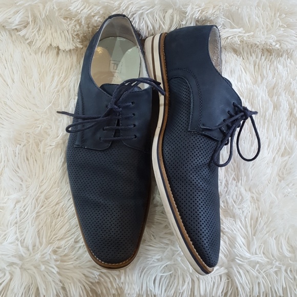 TOSONI blue suede oxfords - Picture 4 of 8